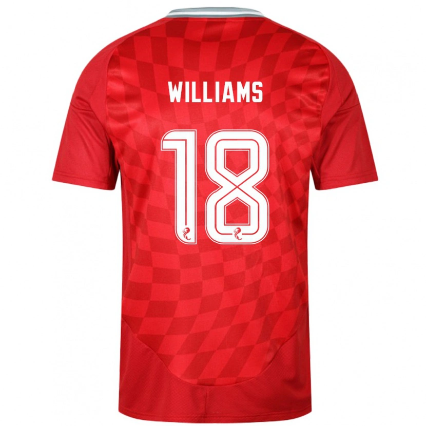 Danxen Barn Rhys Williams #18 Röd Hemmatröja Matchtröjor 2024/25 Tröjor T-Tröja