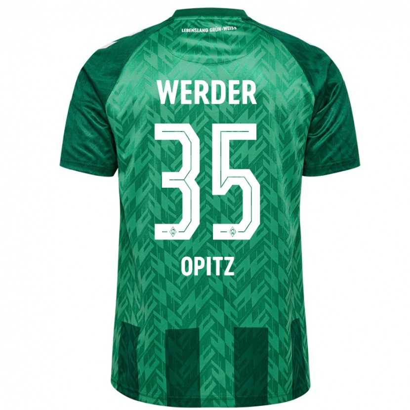 Danxen Barn Leon Opitz #35 Grön Hemmatröja Matchtröjor 2024/25 Tröjor T-Tröja