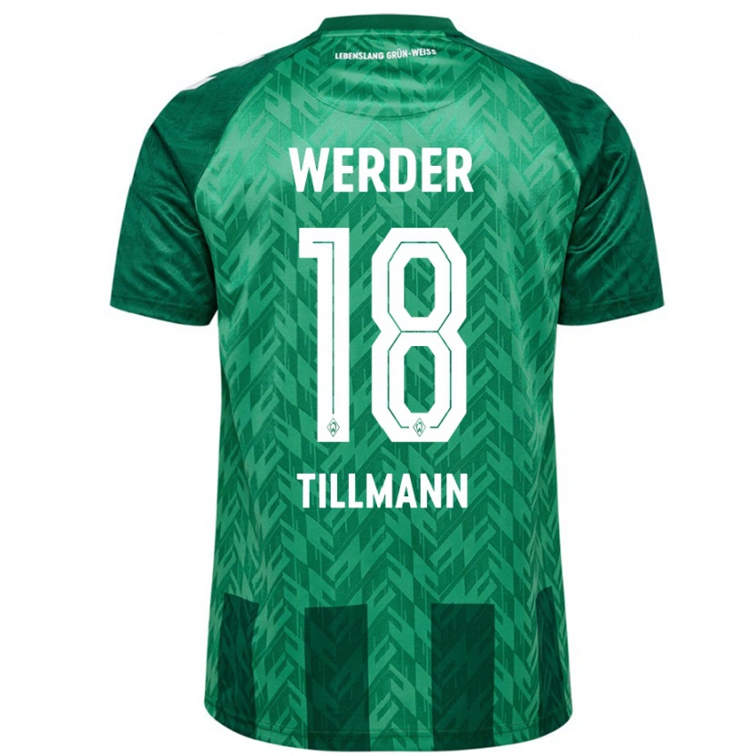 Danxen Barn Felix Tillmann #18 Grön Hemmatröja Matchtröjor 2024/25 Tröjor T-Tröja