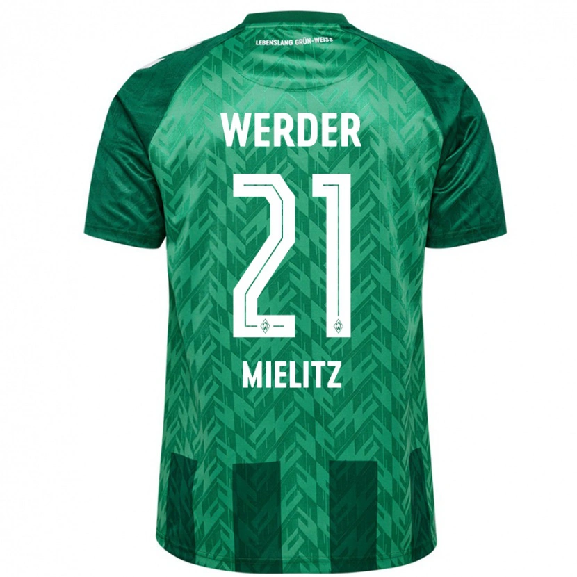 Danxen Barn Sebastian Mielitz #21 Grön Hemmatröja Matchtröjor 2024/25 Tröjor T-Tröja
