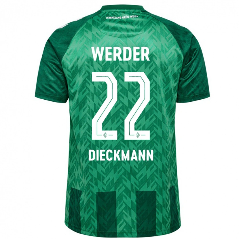 Danxen Barn Rieke Dieckmann #22 Grön Hemmatröja Matchtröjor 2024/25 Tröjor T-Tröja