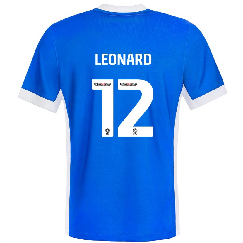 Danxen Barn Marc Leonard #12 Blå Vit Hemmatröja Matchtröjor 2024/25 Tröjor T-Tröja