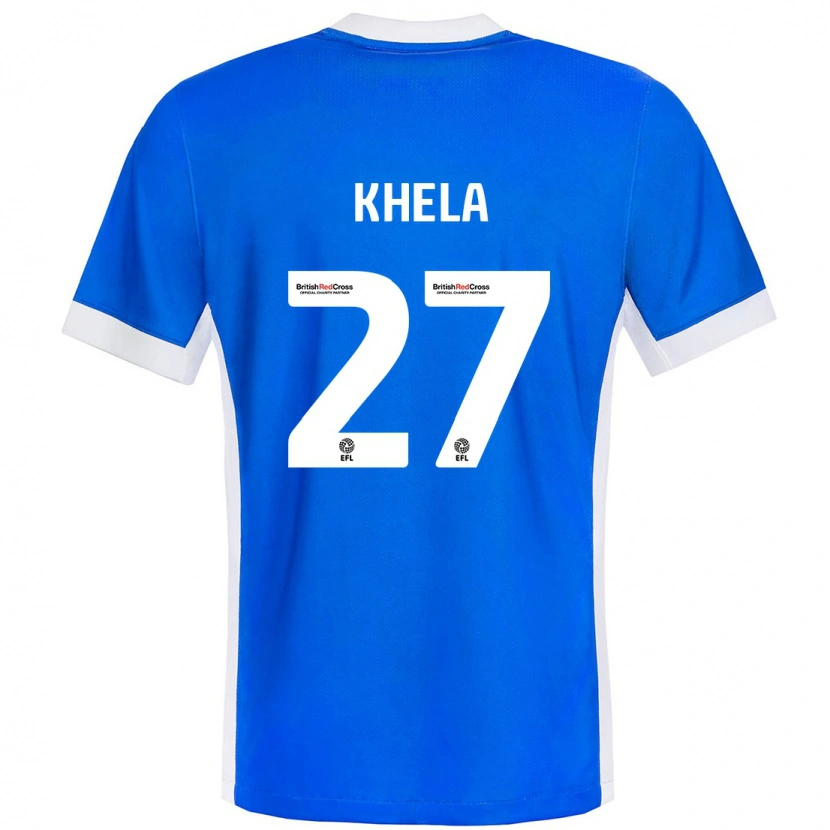 Danxen Barn Brandon Khela #27 Blå Vit Hemmatröja Matchtröjor 2024/25 Tröjor T-Tröja