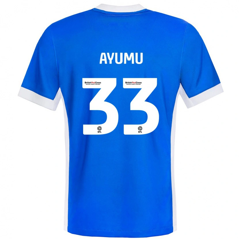 Danxen Barn Ayumu Yokoyama #33 Blå Vit Hemmatröja Matchtröjor 2024/25 Tröjor T-Tröja