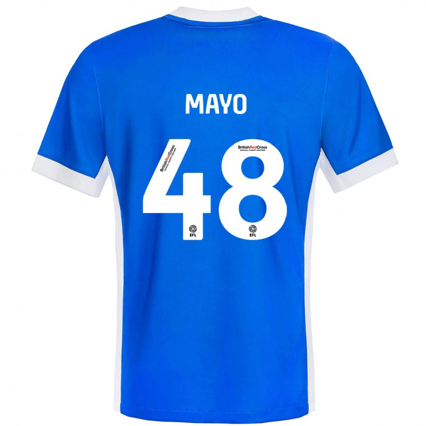 Danxen Barn Bradley Mayo #48 Blå Vit Hemmatröja Matchtröjor 2024/25 Tröjor T-Tröja