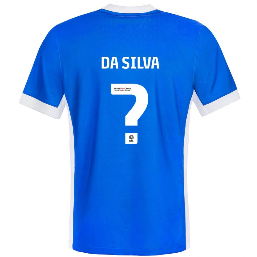 Danxen Barn Alezandro Da Silva #0 Blå Vit Hemmatröja Matchtröjor 2024/25 Tröjor T-Tröja
