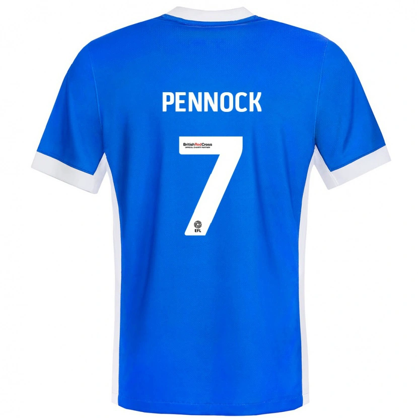 Danxen Barn Jade Pennock #7 Blå Vit Hemmatröja Matchtröjor 2024/25 Tröjor T-Tröja