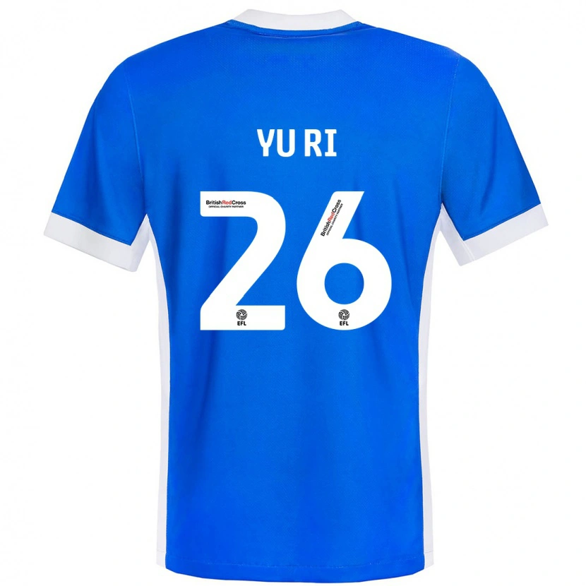 Danxen Barn Choe Yu-Ri #26 Blå Vit Hemmatröja Matchtröjor 2024/25 Tröjor T-Tröja