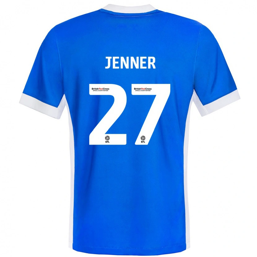 Danxen Barn Abbi Jenner #27 Blå Vit Hemmatröja Matchtröjor 2024/25 Tröjor T-Tröja