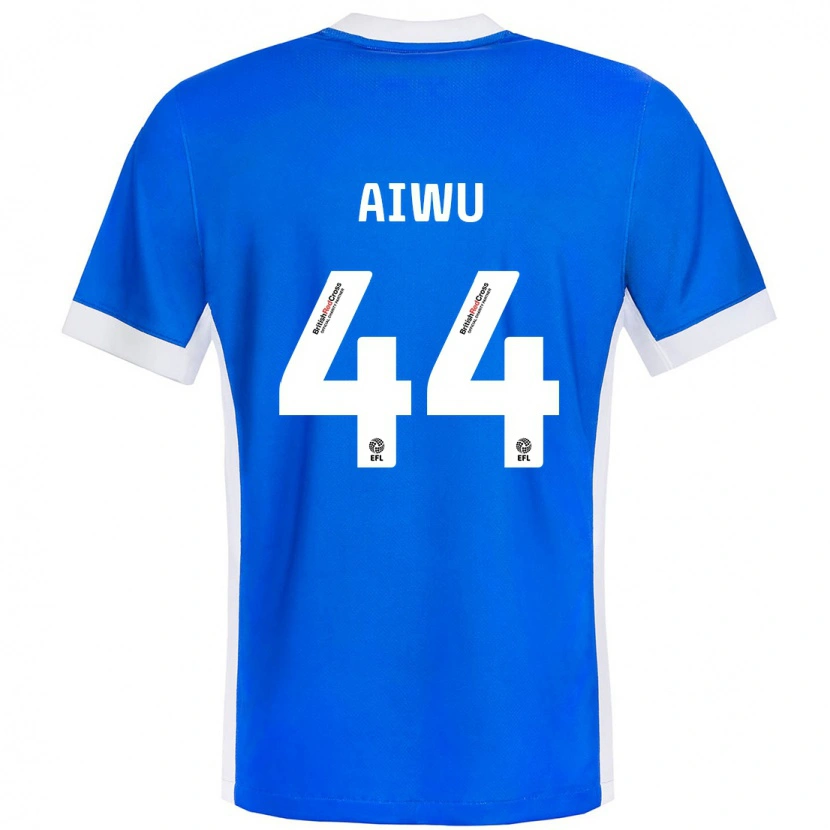 Danxen Barn Emanuel Aiwu #44 Blå Vit Hemmatröja Matchtröjor 2024/25 Tröjor T-Tröja