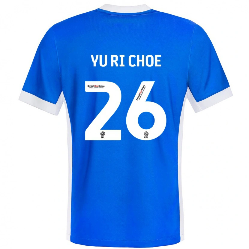 Danxen Barn Yu-Ri Choe #26 Blå Vit Hemmatröja Matchtröjor 2024/25 Tröjor T-Tröja