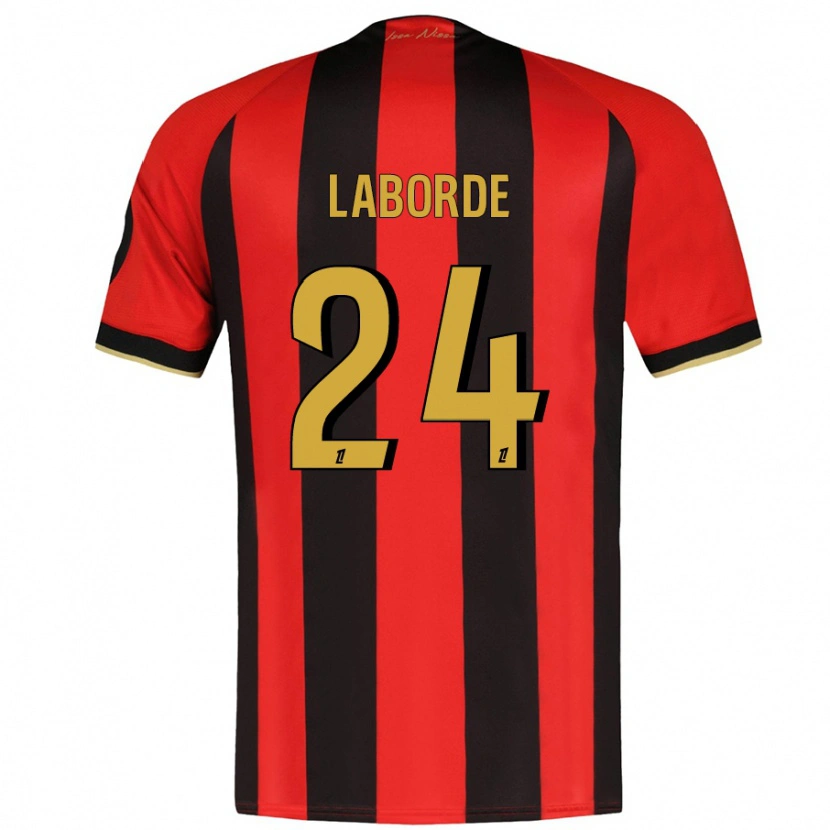Danxen Barn Gaëtan Laborde #24 Röd Svart Hemmatröja Matchtröjor 2024/25 Tröjor T-Tröja