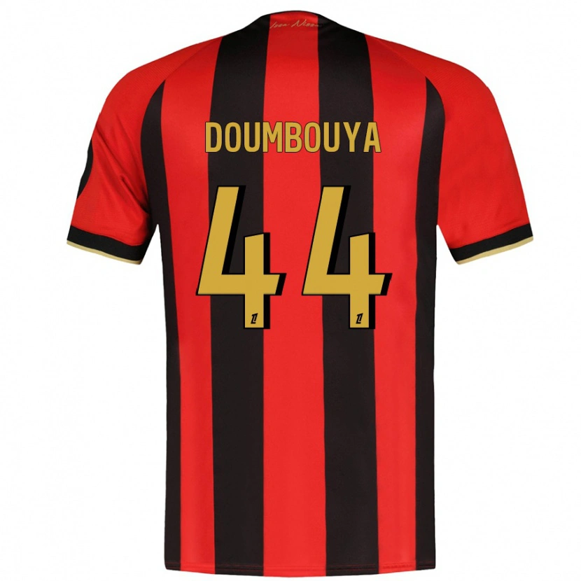 Danxen Barn Amidou Doumbouya #44 Röd Svart Hemmatröja Matchtröjor 2024/25 Tröjor T-Tröja