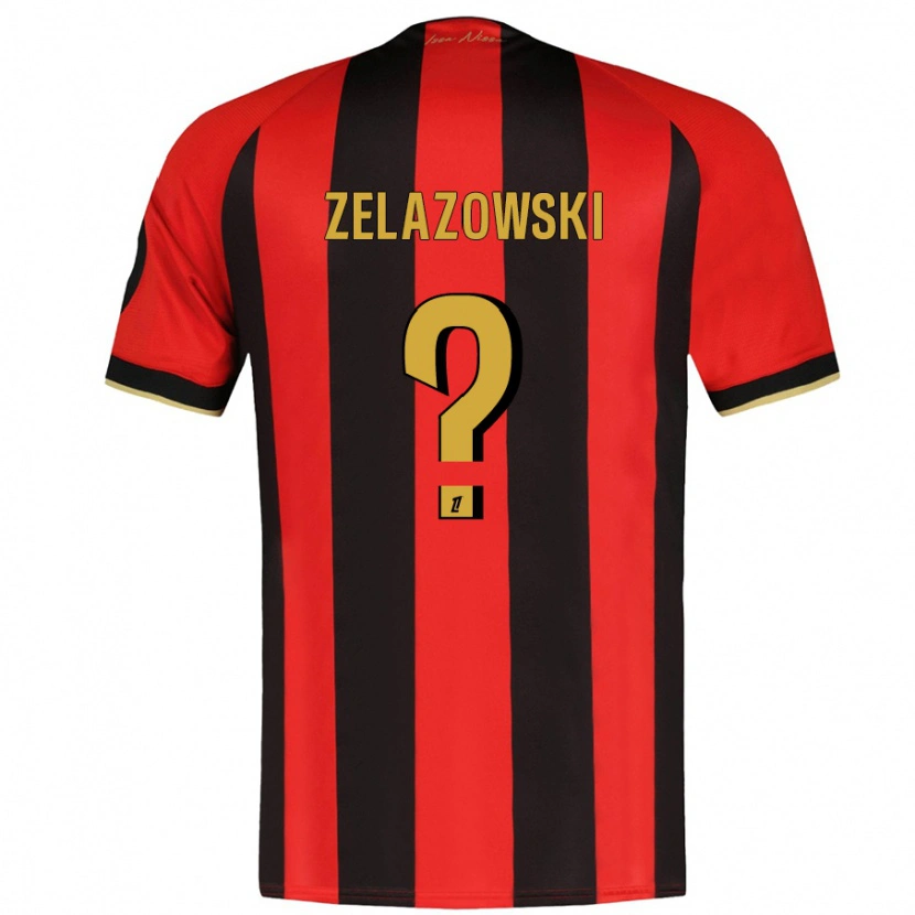 Danxen Barn Bartosz Zelazowski #0 Röd Svart Hemmatröja Matchtröjor 2024/25 Tröjor T-Tröja