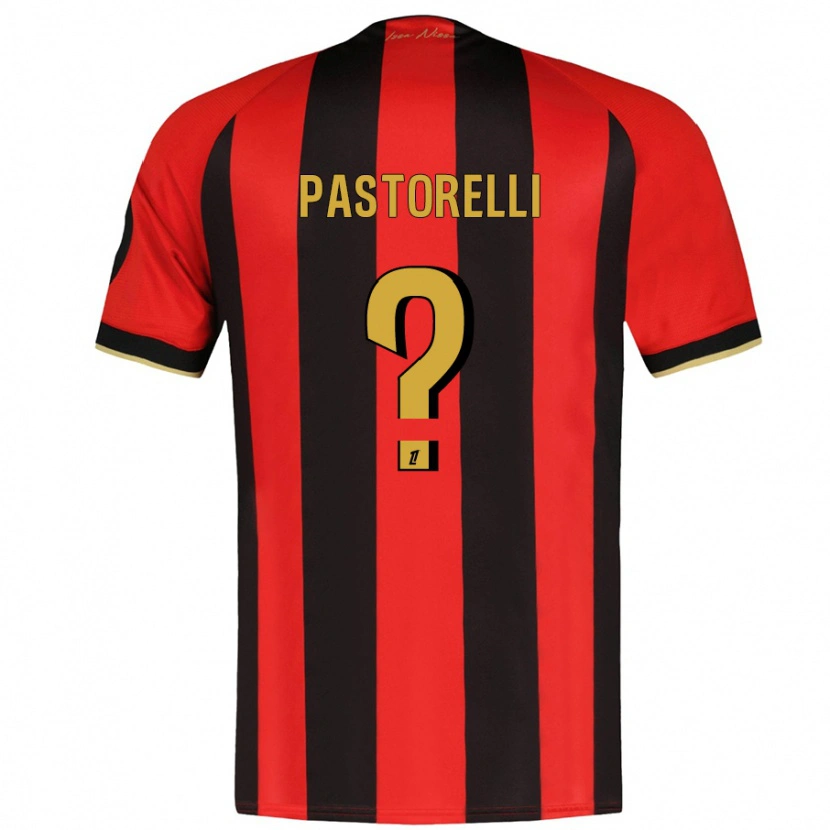 Danxen Barn Julien Pastorelli #0 Röd Svart Hemmatröja Matchtröjor 2024/25 Tröjor T-Tröja