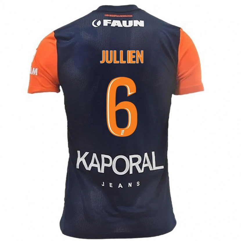 Danxen Barn Christopher Jullien #6 Marinblå Orange Hemmatröja Matchtröjor 2024/25 Tröjor T-Tröja