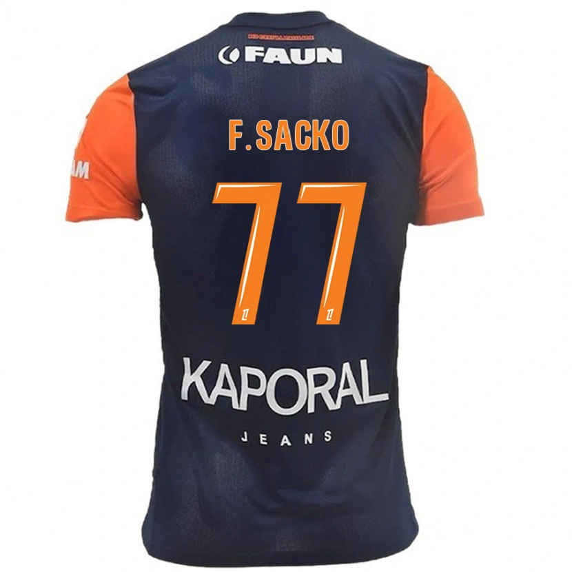 Danxen Barn Falaye Sacko #77 Marinblå Orange Hemmatröja Matchtröjor 2024/25 Tröjor T-Tröja