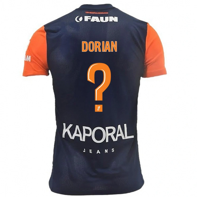 Danxen Barn Dorian Guerreiro #0 Marinblå Orange Hemmatröja Matchtröjor 2024/25 Tröjor T-Tröja