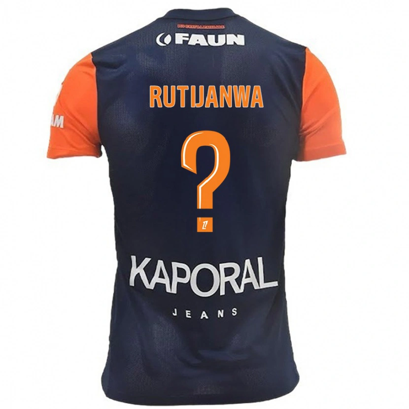 Danxen Barn Tyron Rutijanwa #0 Marinblå Orange Hemmatröja Matchtröjor 2024/25 Tröjor T-Tröja