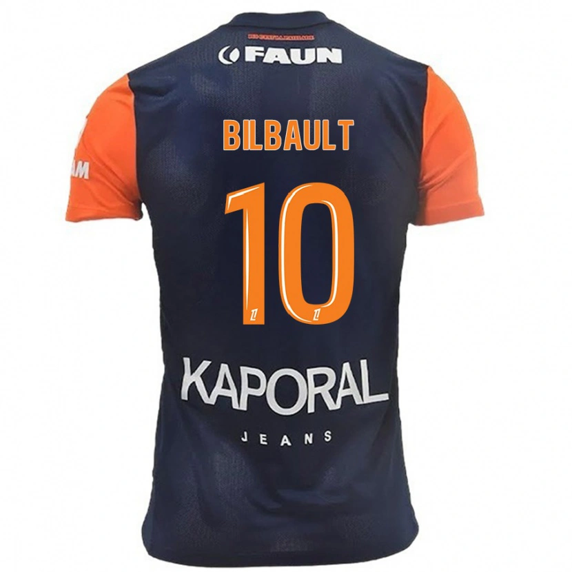 Danxen Barn Charlotte Bilbault #10 Marinblå Orange Hemmatröja Matchtröjor 2024/25 Tröjor T-Tröja