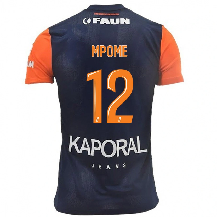 Danxen Barn Maelys Mpomé #12 Marinblå Orange Hemmatröja Matchtröjor 2024/25 Tröjor T-Tröja