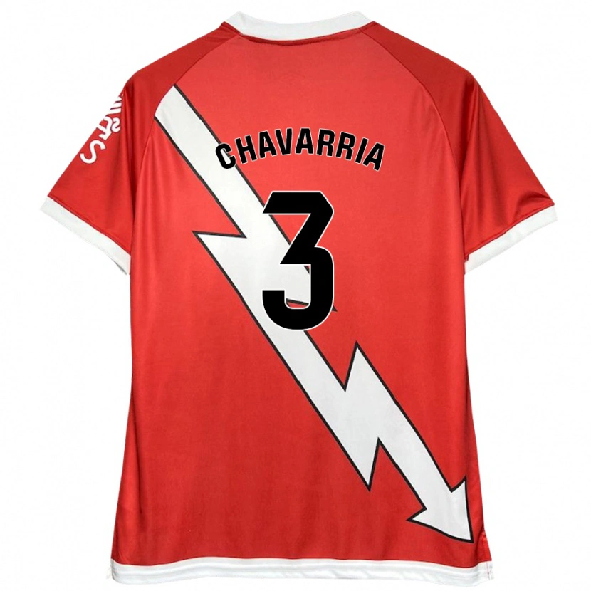 Danxen Barn Pep Chavarría #3 Vit Röd Hemmatröja Matchtröjor 2024/25 Tröjor T-Tröja
