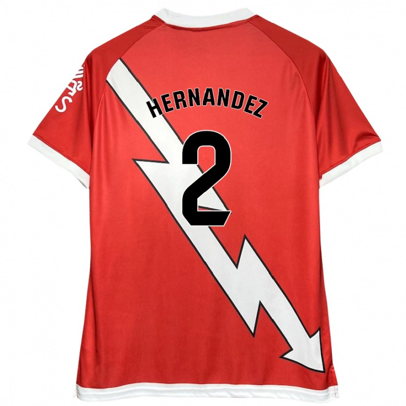 Danxen Barn Marco Hernández #2 Vit Röd Hemmatröja Matchtröjor 2024/25 Tröjor T-Tröja