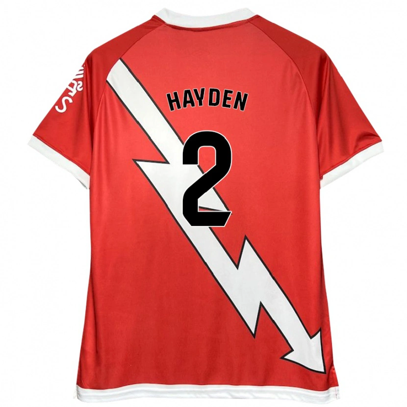 Danxen Barn Danielle Hayden #2 Vit Röd Hemmatröja Matchtröjor 2024/25 Tröjor T-Tröja