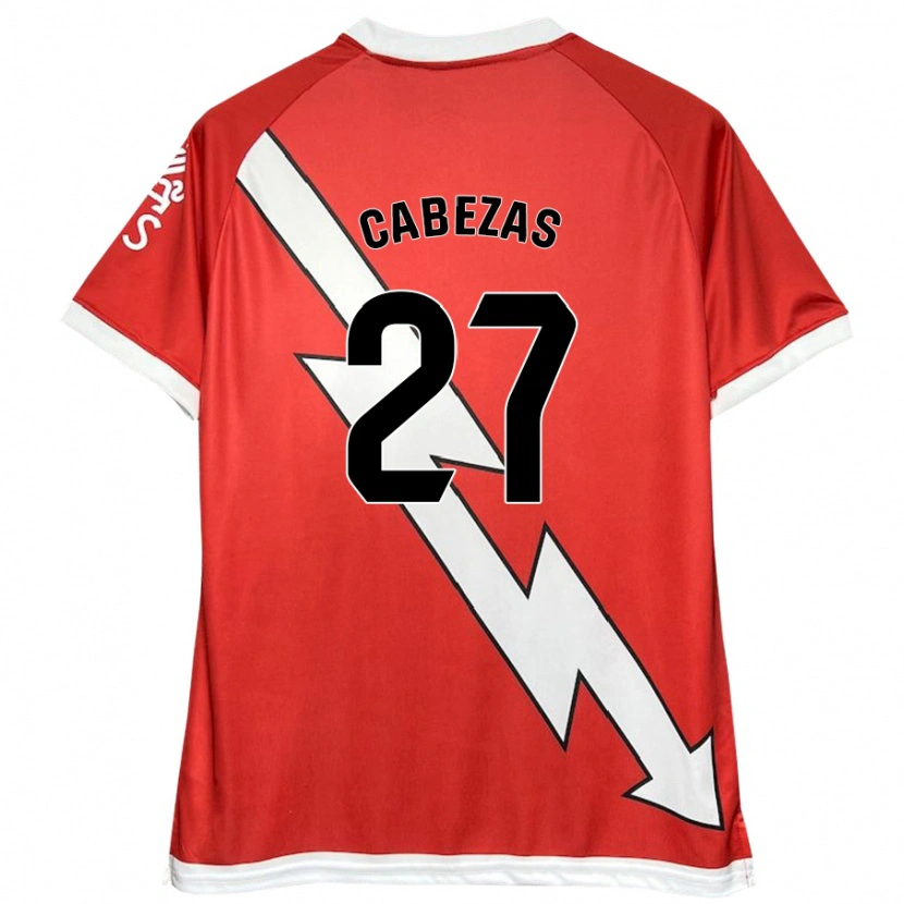 Danxen Barn Claudia Cabezas #27 Vit Röd Hemmatröja Matchtröjor 2024/25 Tröjor T-Tröja