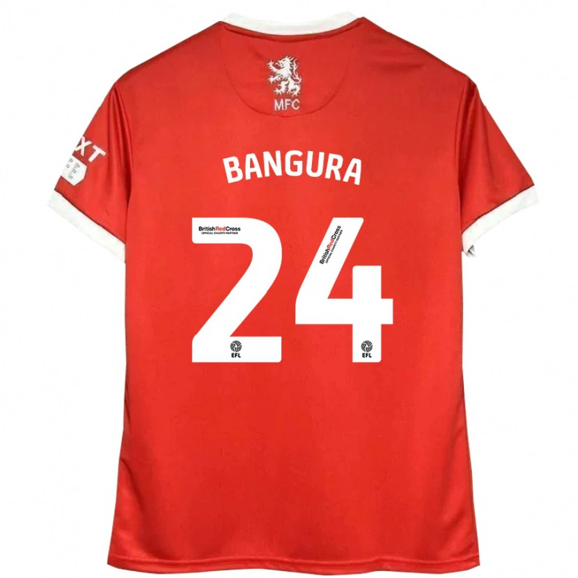 Danxen Barn Alex Bangura #24 Röd Vit Hemmatröja Matchtröjor 2024/25 Tröjor T-Tröja