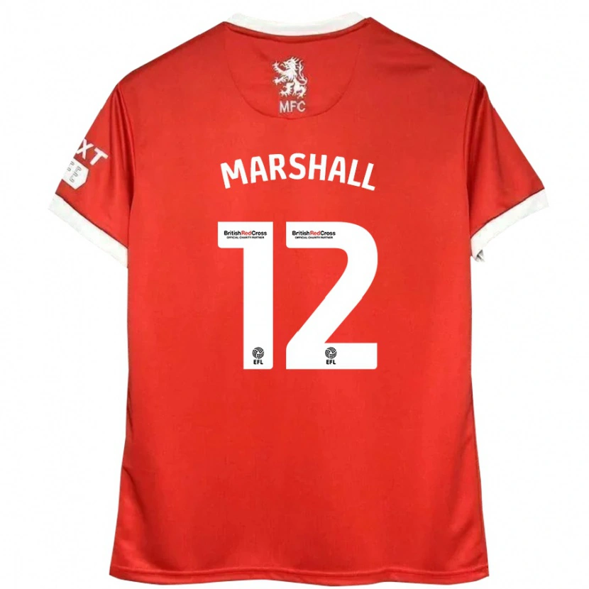 Danxen Barn Eve Marshall #12 Röd Vit Hemmatröja Matchtröjor 2024/25 Tröjor T-Tröja