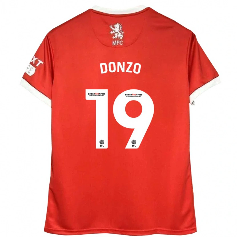 Danxen Barn Jolie Donzo #19 Röd Vit Hemmatröja Matchtröjor 2024/25 Tröjor T-Tröja