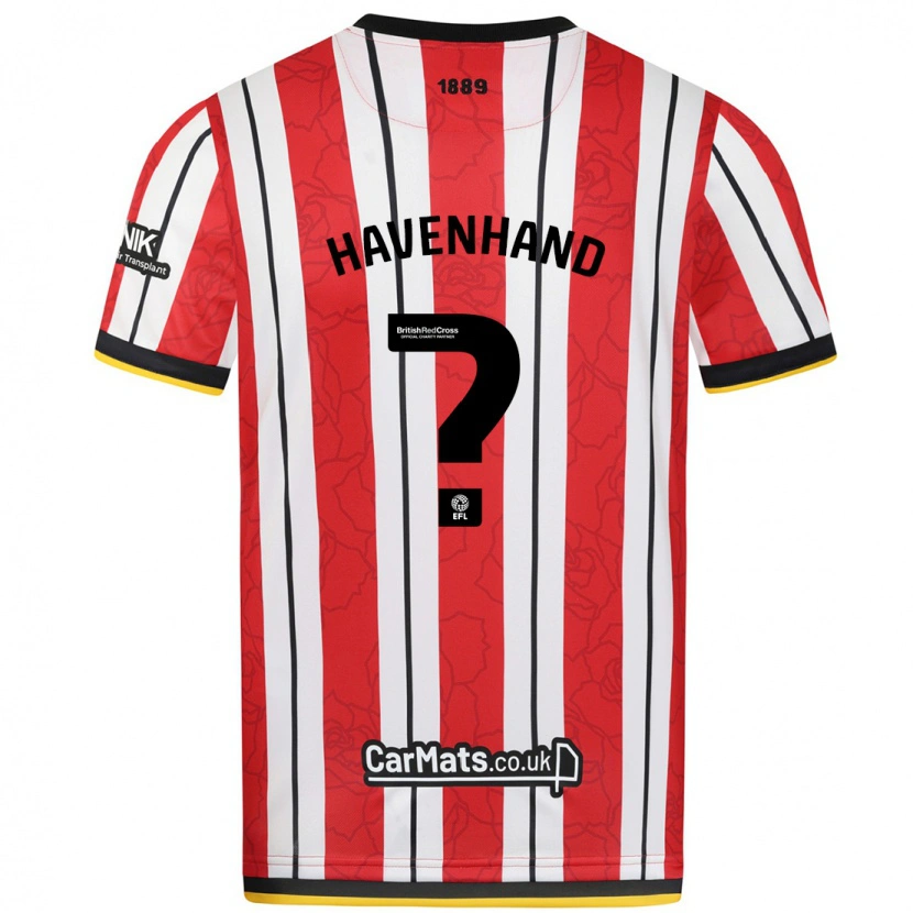 Danxen Barn Kurtis Havenhand #0 Röda Vita Ränder Hemmatröja Matchtröjor 2024/25 Tröjor T-Tröja