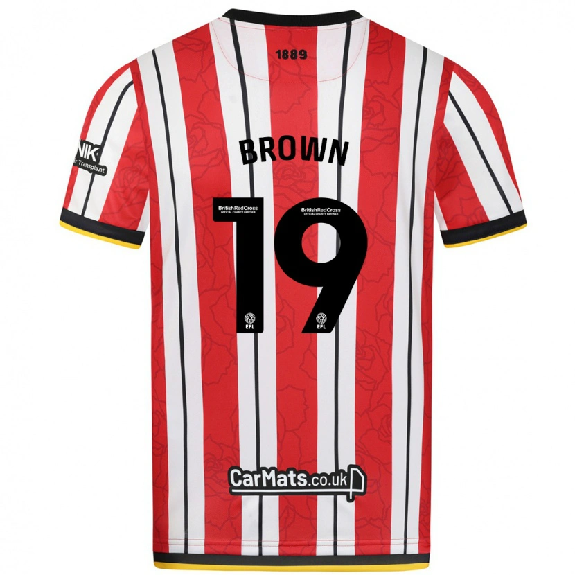 Danxen Barn Alanta Brown #19 Röda Vita Ränder Hemmatröja Matchtröjor 2024/25 Tröjor T-Tröja