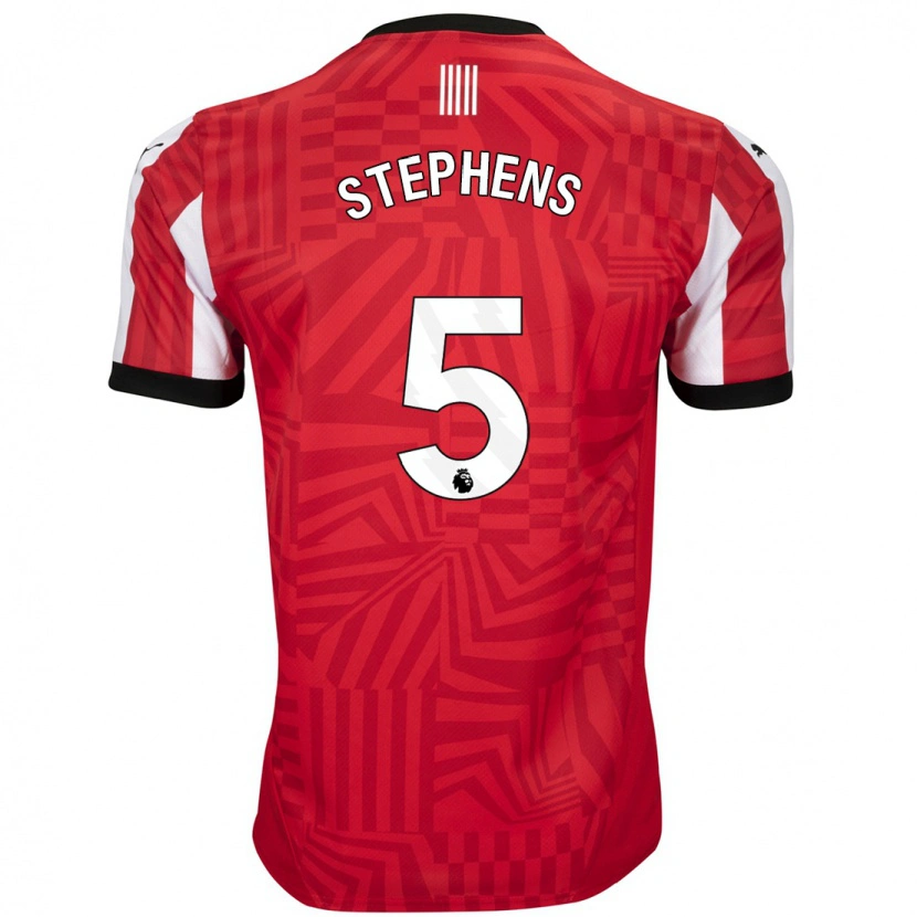 Danxen Barn Jack Stephens #5 Röd Vit Hemmatröja Matchtröjor 2024/25 Tröjor T-Tröja