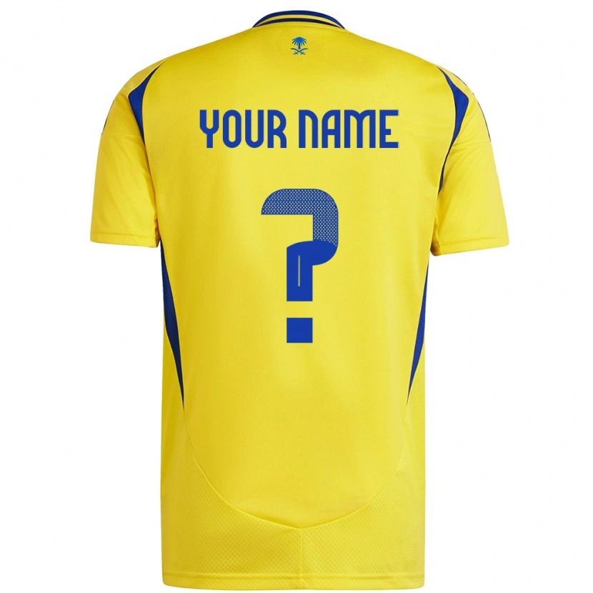 Danxen Barn Ditt Namn #0 Gul Blå Hemmatröja Matchtröjor 2024/25 Tröjor T-Tröja