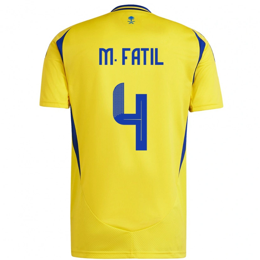 Danxen Barn Mohammed Al-Fatil #4 Gul Blå Hemmatröja Matchtröjor 2024/25 Tröjor T-Tröja