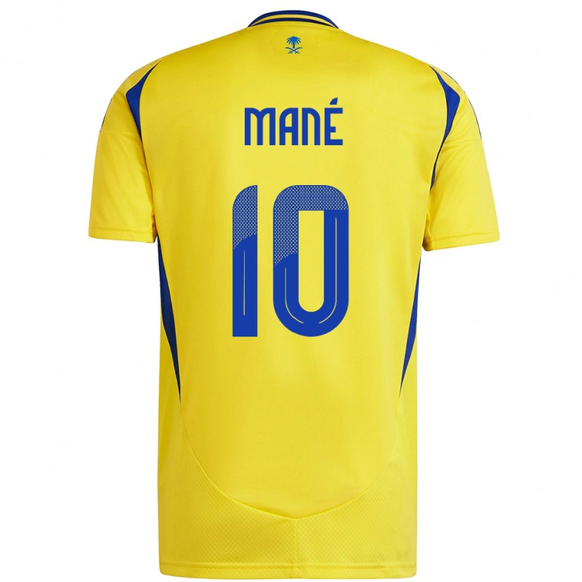 Danxen Barn Sadio Mané #10 Gul Blå Hemmatröja Matchtröjor 2024/25 Tröjor T-Tröja