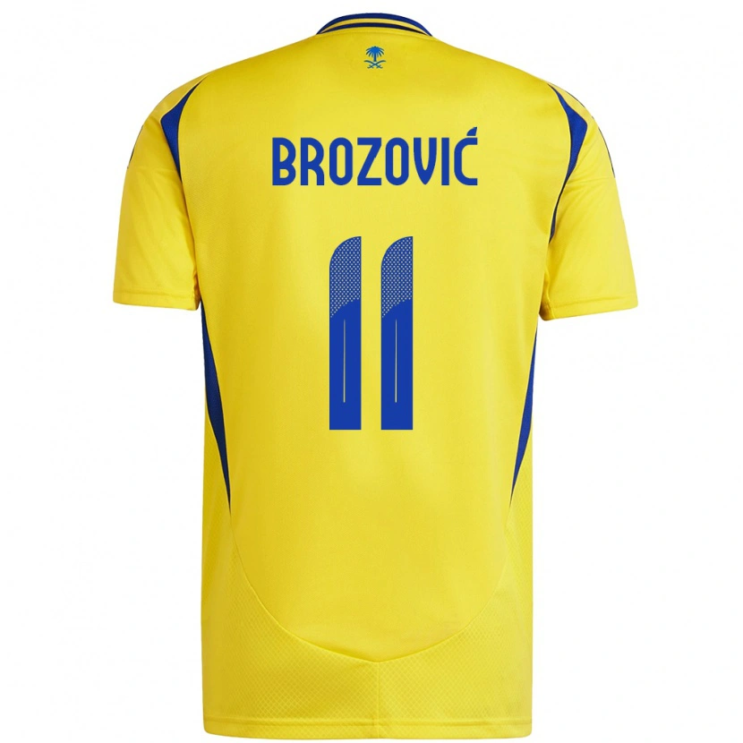 Danxen Barn Marcelo Brozovic #11 Gul Blå Hemmatröja Matchtröjor 2024/25 Tröjor T-Tröja
