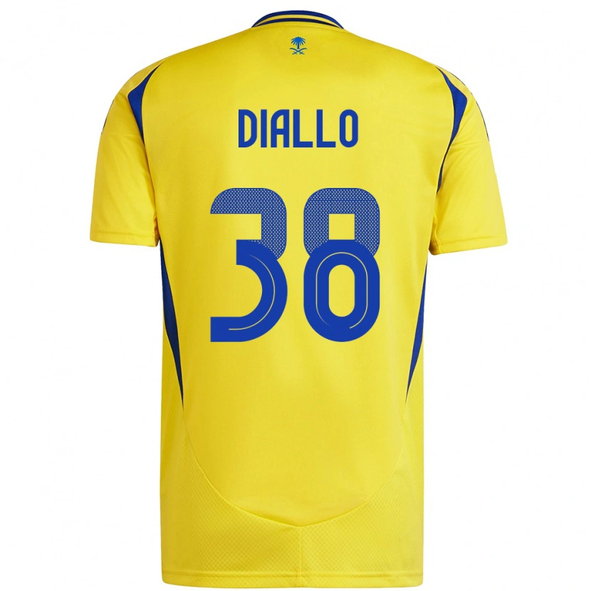 Danxen Barn Aminata Diallo #38 Gul Blå Hemmatröja Matchtröjor 2024/25 Tröjor T-Tröja