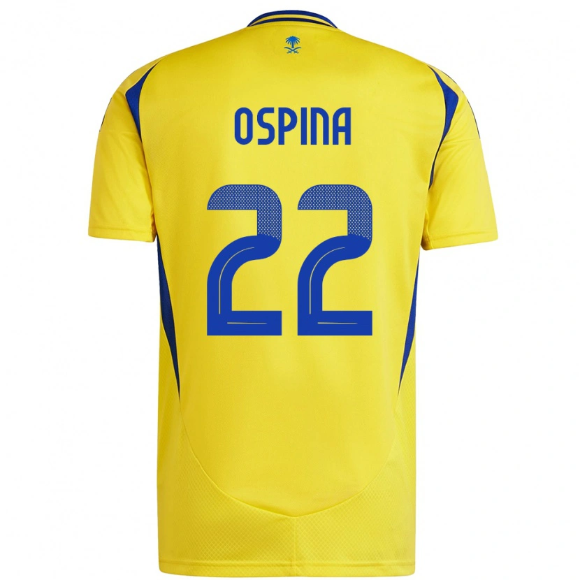Danxen Barn David Ospina #22 Gul Blå Hemmatröja Matchtröjor 2024/25 Tröjor T-Tröja