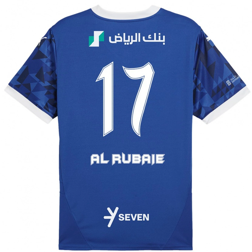 Danxen Barn Mohammed Al-Rubaie #17 Mörkblå Vit Hemmatröja Matchtröjor 2024/25 Tröjor T-Tröja