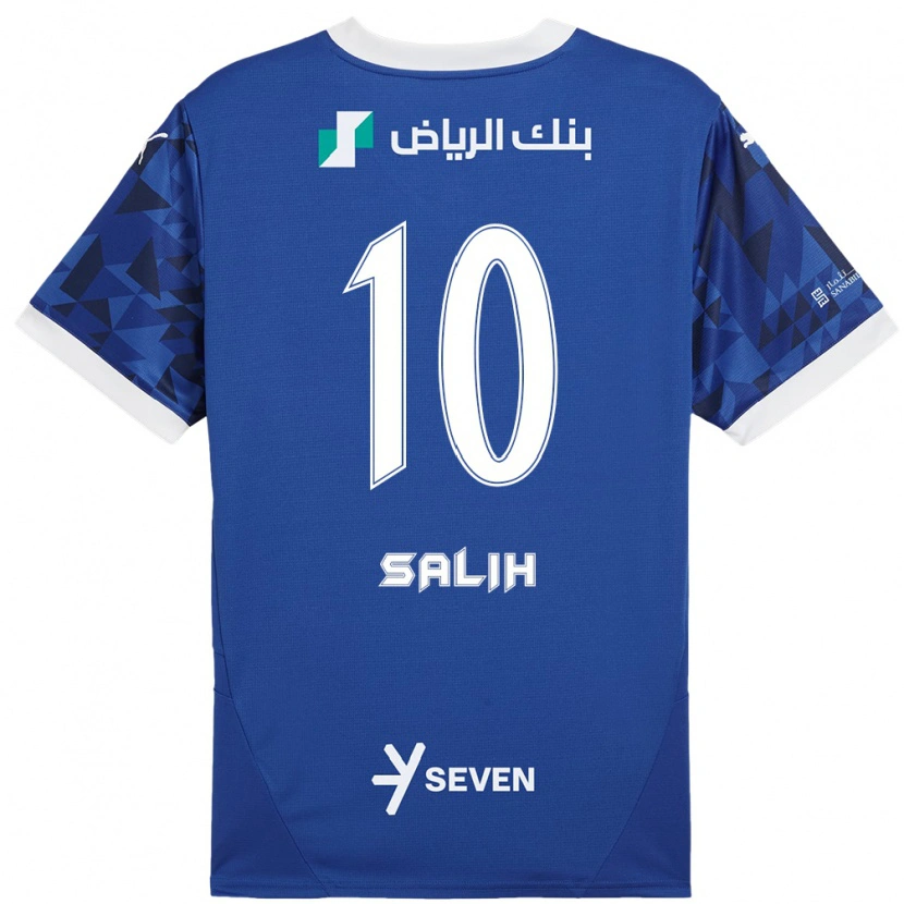 Danxen Barn Zakia Salih #10 Mörkblå Vit Hemmatröja Matchtröjor 2024/25 Tröjor T-Tröja