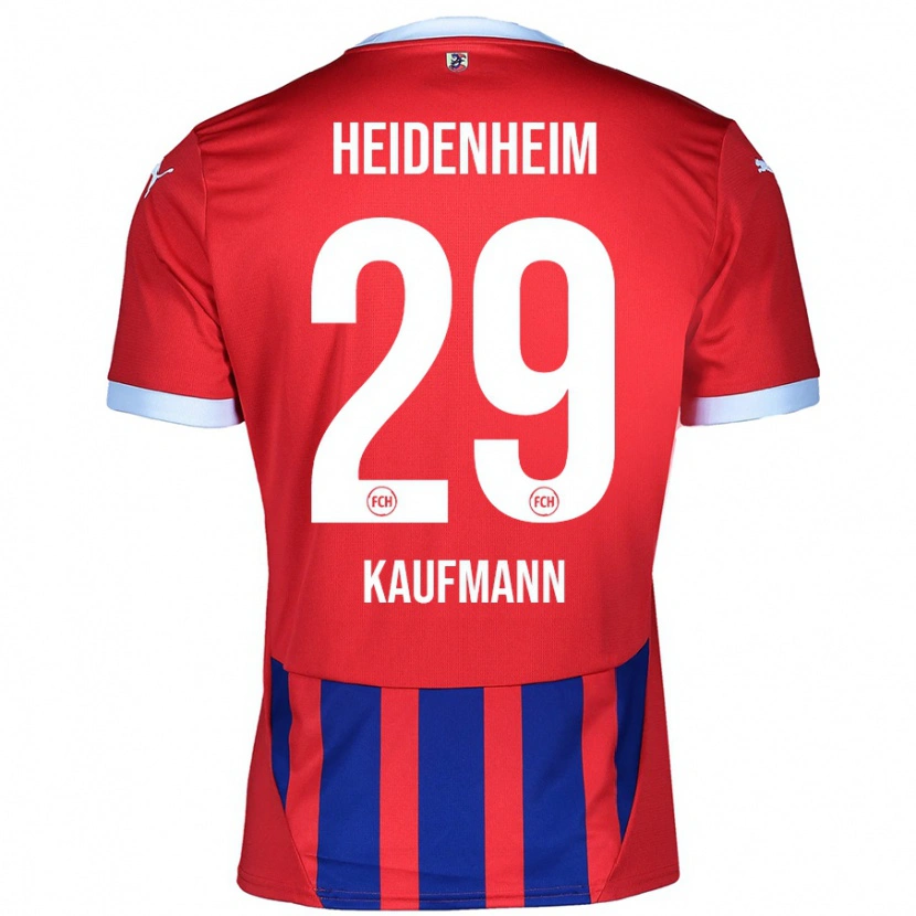 Danxen Barn Mikkel Kaufmann #29 Röd Blå Hemmatröja Matchtröjor 2024/25 Tröjor T-Tröja