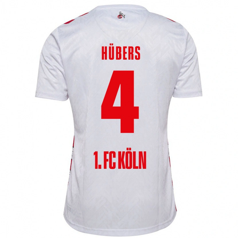 Danxen Barn Timo Hübers #4 Vit Röd Hemmatröja Matchtröjor 2024/25 Tröjor T-Tröja
