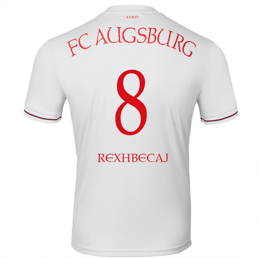 Danxen Barn Elvis Rexhbecaj #8 Vit Hemmatröja Matchtröjor 2024/25 Tröjor T-Tröja