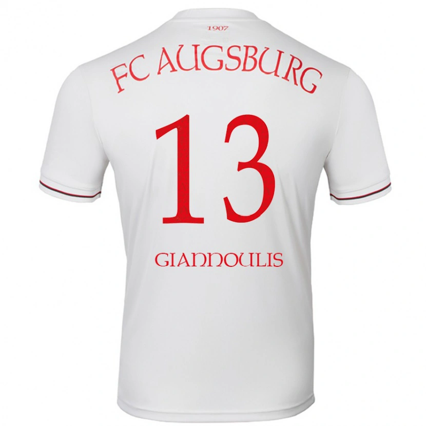 Danxen Barn Dimitrios Giannoulis #13 Vit Hemmatröja Matchtröjor 2024/25 Tröjor T-Tröja