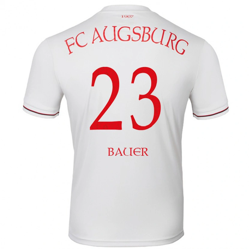 Danxen Barn Maximilian Bauer #23 Vit Hemmatröja Matchtröjor 2024/25 Tröjor T-Tröja