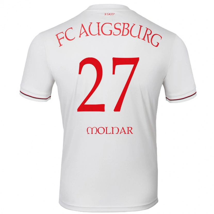 Danxen Barn Lars Molnar #27 Vit Hemmatröja Matchtröjor 2024/25 Tröjor T-Tröja