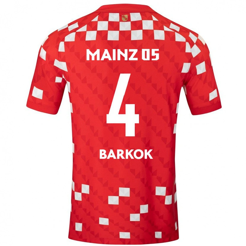Danxen Barn Aymen Barkok #4 Vit Röd Hemmatröja Matchtröjor 2024/25 Tröjor T-Tröja